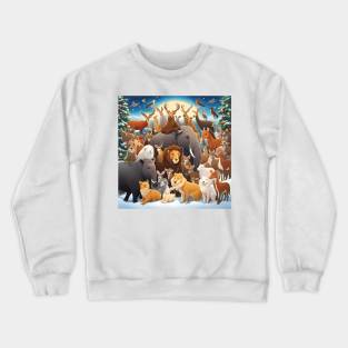 Animal Christmas Crewneck Sweatshirt